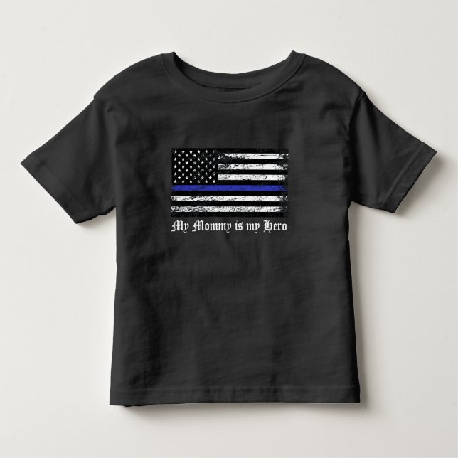 Camiseta De Bebé Línea Azul delgada de Hero (Anverso)