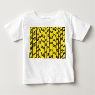 Camiseta De Bebé Líneas Art Déco Amarillas