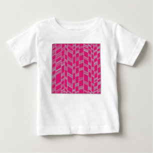 Camiseta De Bebé Líneas Art Deco de Fuchsia