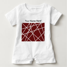Camiseta De Bebé LÍNEAS DE ABSTRACTO BLANCO DE Bebé Romper