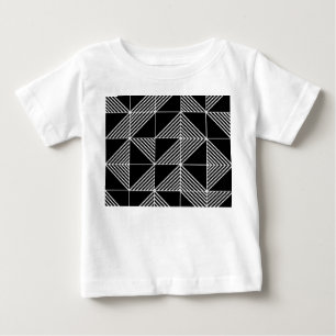 Camiseta De Bebé Líneas de Art Deco Negro