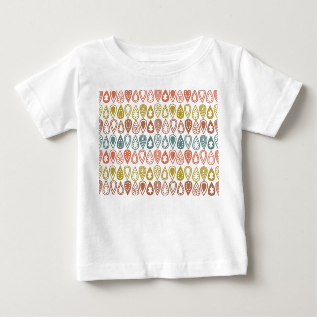 Camiseta De Bebé Líneas de Boho (Anverso)