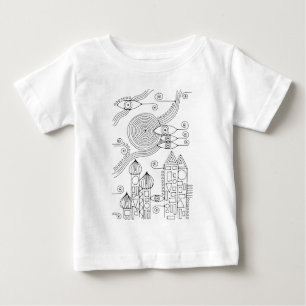 Camiseta De Bebé Líneas dibujadas a mano por EDDArt - Ven juntos 1