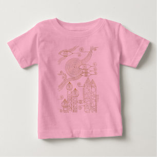Camiseta De Bebé Líneas Dibujadas a Mano por EDDArt - Venir juntos 