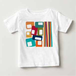 Camiseta De Bebé Líneas y Rectángulos