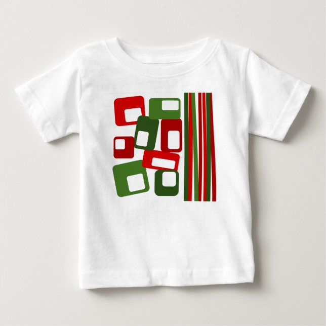Camiseta De Bebé Líneas y Rectángulos (Anverso)