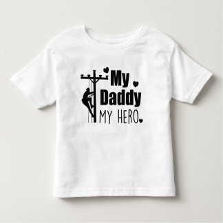 Camiseta De Bebé Lineman Electric My Daddy My Hero