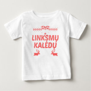 Camiseta De Bebé Linksum Kaledu Regalo lituano de navidad de los ce