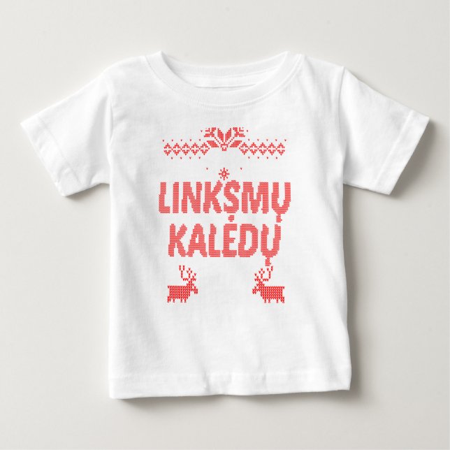 Camiseta De Bebé Linksum Kaledu Regalo lituano de navidad de los ce (Anverso)