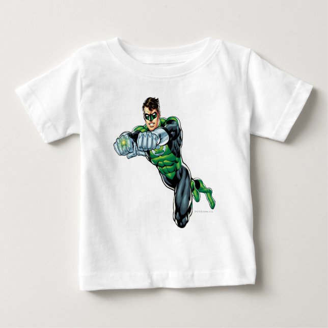 Camiseta De Bebé Linterna verde - Cómic, ambos brazos hacia adelant (Anverso)
