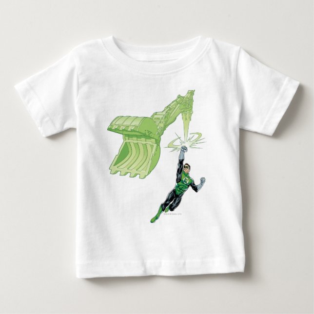 Camiseta De Bebé Linterna verde - Comic, con máquina (Anverso)