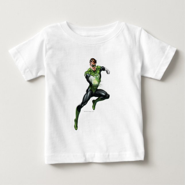 Camiseta De Bebé Linterna verde - completamente representada, salta (Anverso)