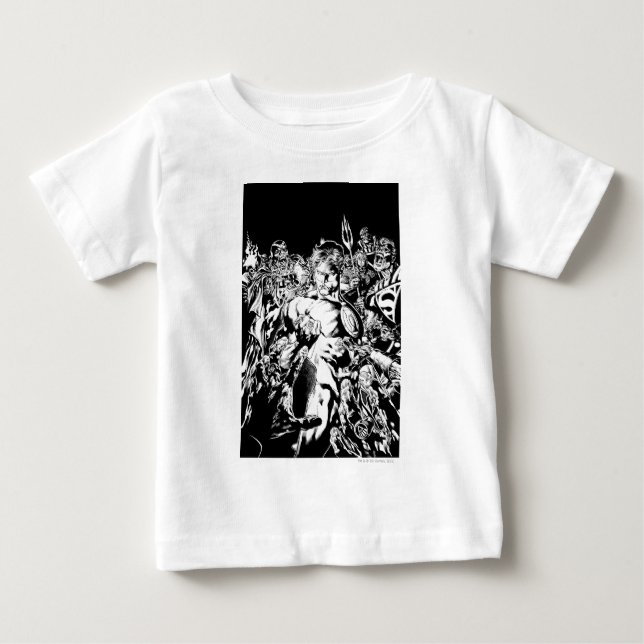 Camiseta De Bebé Linterna verde rodeada (Anverso)