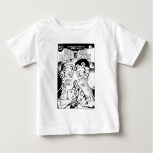 Camiseta De Bebé Linterna verde vs linterna verde, negro y blanco