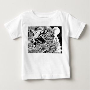 Camiseta De Bebé Linterna verde y la luna - blanco y negro