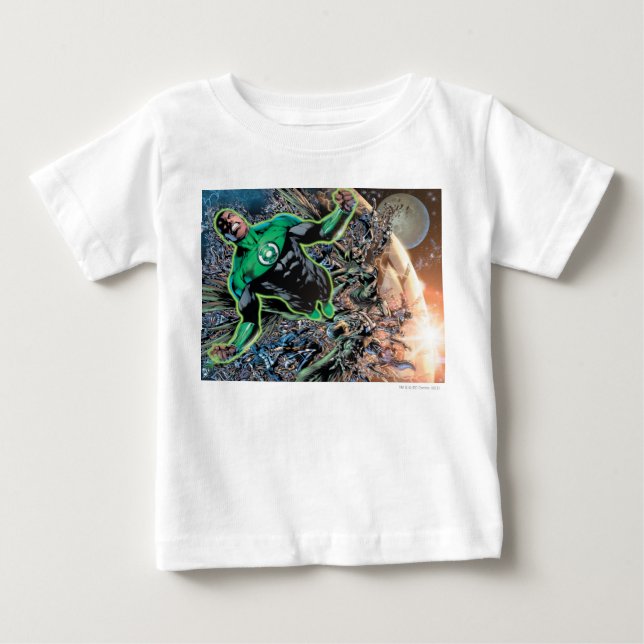 Camiseta De Bebé Linterna verde y luna (Anverso)