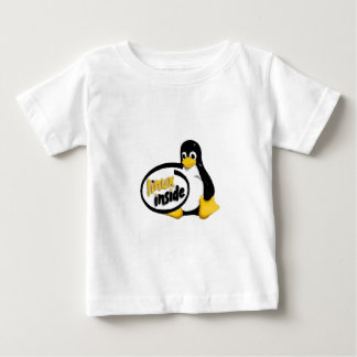 Camiseta De Bebé LINUX DENTRO de Tux el logotipo del pingüino de