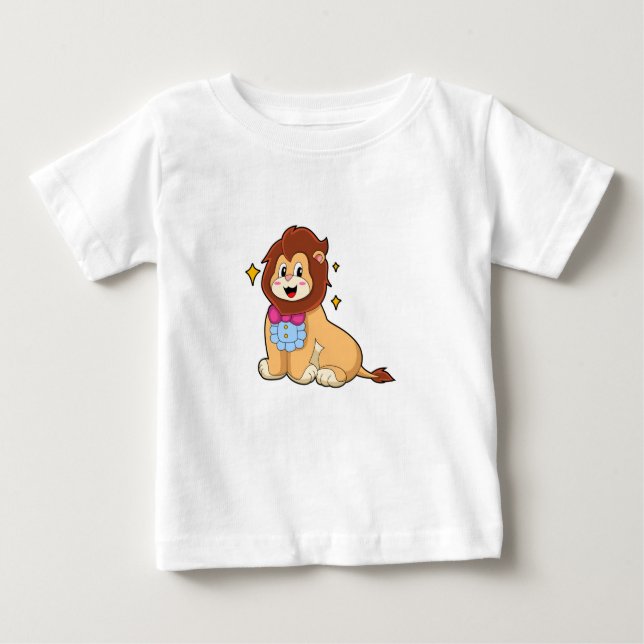 Camiseta De Bebé Lion as Gentleman with Tie.PNG (Anverso)