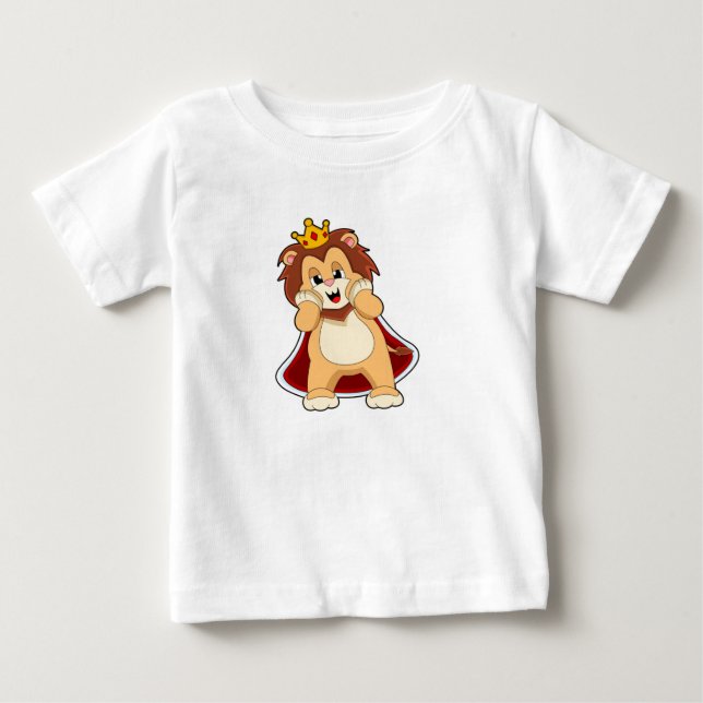 Camiseta De Bebé Lion as King with Crown.PNG (Anverso)