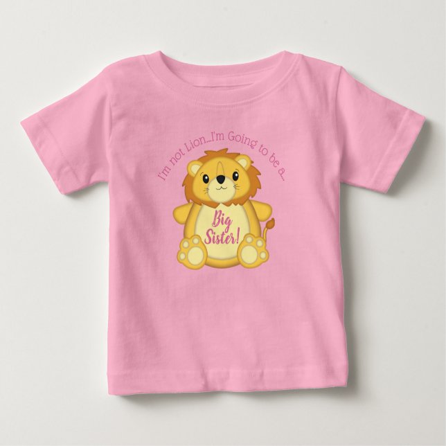 Camiseta De Bebé Lion Baby Shower Pink (Anverso)