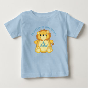 Camiseta De Bebé Lion Baby Shower Zoo Circus Blue Boy