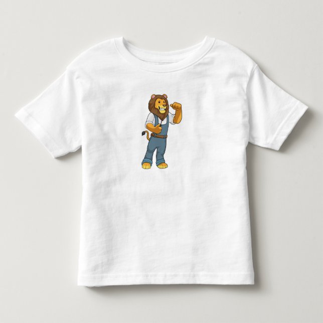 Camiseta De Bebé Lion como destornillador de Handyman (Anverso)