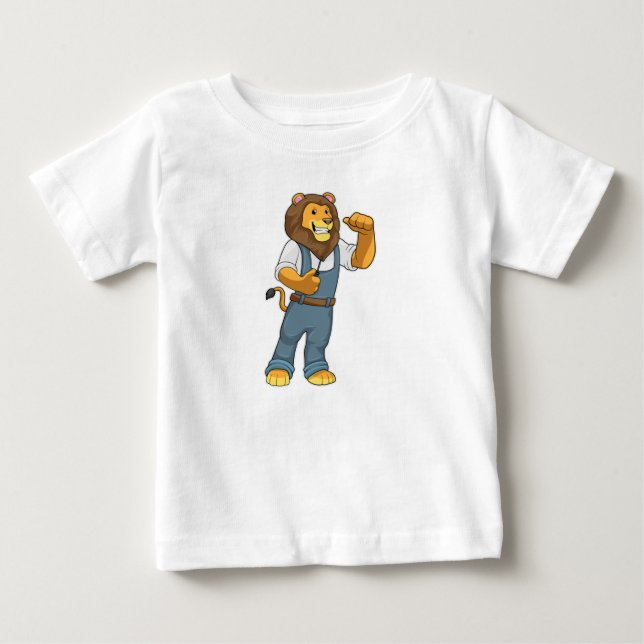 Camiseta De Bebé Lion como destornillador de Handyman (Anverso)