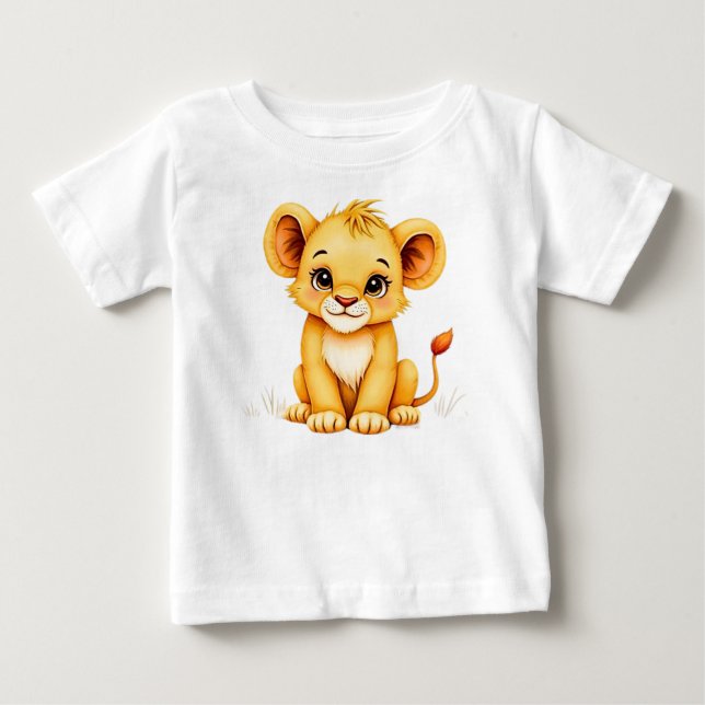 Camiseta De Bebé Lion Cub - Willife Fantasy Art (Anverso)
