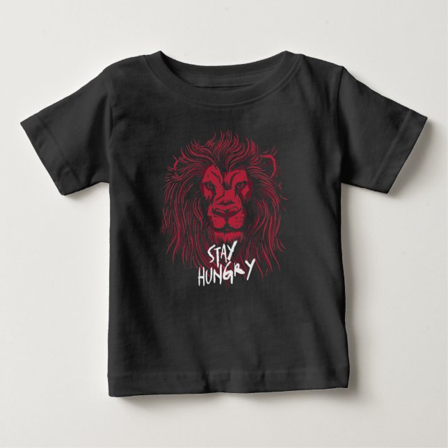 Camiseta De Bebé Lion Stay Hungry (Anverso)