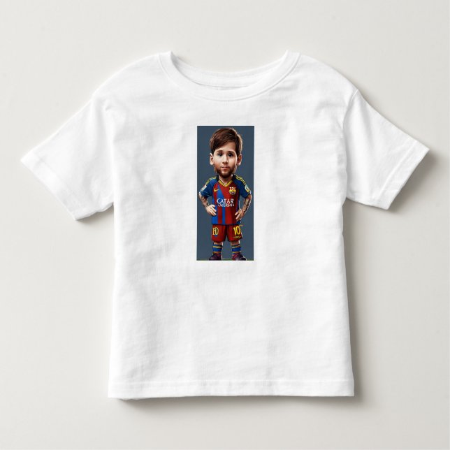 Camiseta De Bebé Lionel Messi lindo bebé personalizado ojos realist (Anverso)