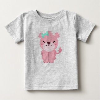 Camiseta De Bebé Lionesa rosa pequeña