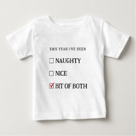 Camiseta De Bebé Lista Traviesa Buena Divertida Monada Navidad Bebé