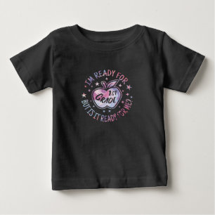 Camiseta De Bebé Listo para Apple Swirl de primer grado