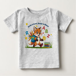 Camiseta De Bebé "¡Listo para aprender, listo para brillar!" - Cute