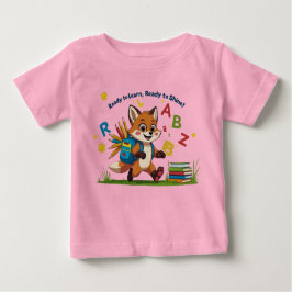 Camiseta De Bebé "¡Listo para aprender, listo para brillar!" - Cute
