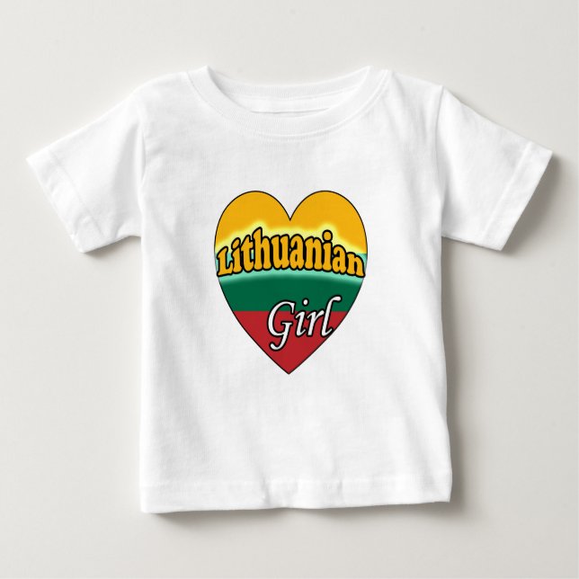 Camiseta De Bebé Lithuanian Girl (Anverso)