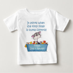 Camiseta De Bebé Litro Kitty Stinks
