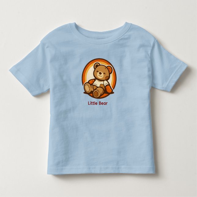 Camiseta De Bebé Little Bear Cute Retro Kawaii Toddler T-Shirt (Anverso)
