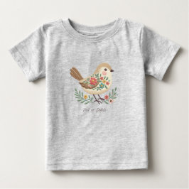 Camiseta de bebé Little Bird Floral Gold
