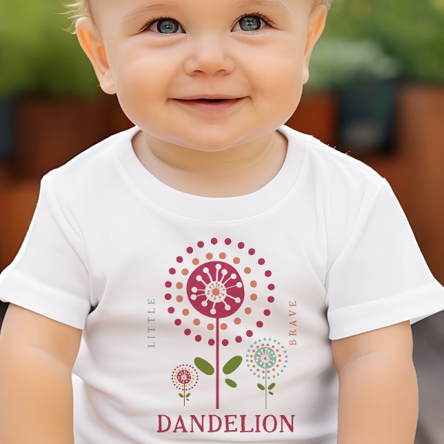 Camiseta De Bebé Little Brave Dandelion Personalized (Subido por el creador)
