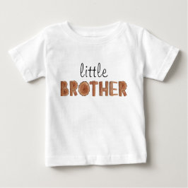 Camiseta De Bebé Little Brother Wood