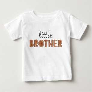 Camiseta De Bebé Little Brother Wood
