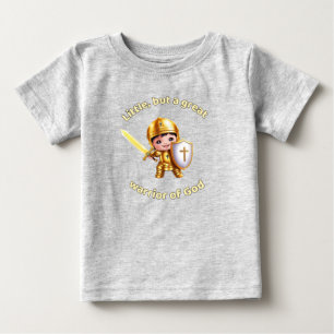 Camiseta De Bebé Little but a great warrior of God 