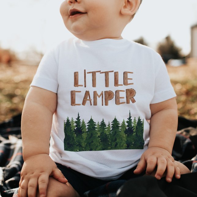 Camiseta De Bebé Little Camper Watercolor Woodland (Subido por el creador)