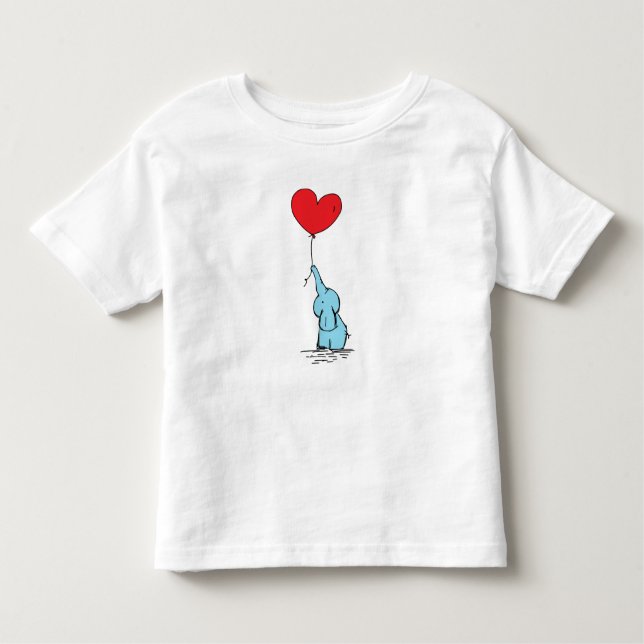 Camiseta De Bebé Little Elephant Love Balloon Tee (Anverso)
