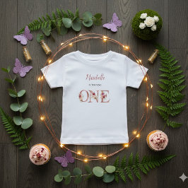 Camiseta De Bebé Little Fairy Floral Garden First Birthday