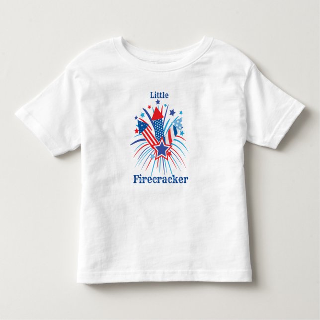 Camiseta De Bebé Little Firecracker 4 de julio (Anverso)