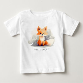 Camiseta De Bebé Little fox in winter, personalized