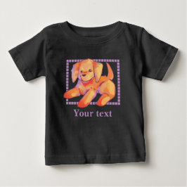 Camiseta De Bebé Little golden retriever pup