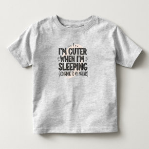 Camiseta De Bebé Little Kids' Gray T-Shirt with Funny Quote